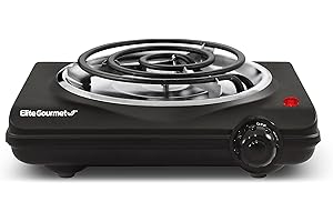 Elite Gourmet Countertop Battery Powered Stove With Coiled Burner