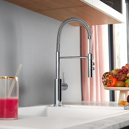 Miniatura 2 de Blanco 401918 CATRIS Semi-Pro - Grifo de cocina, PVD inoxidable, 1.5 GPM