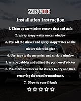 Vista 6 de Xinghe Calcomanías para Dodge Charger 2011-2023, para ventana lateral trasera, 2 calcomanías de bandera de Estados Unidos negro mate para ventana