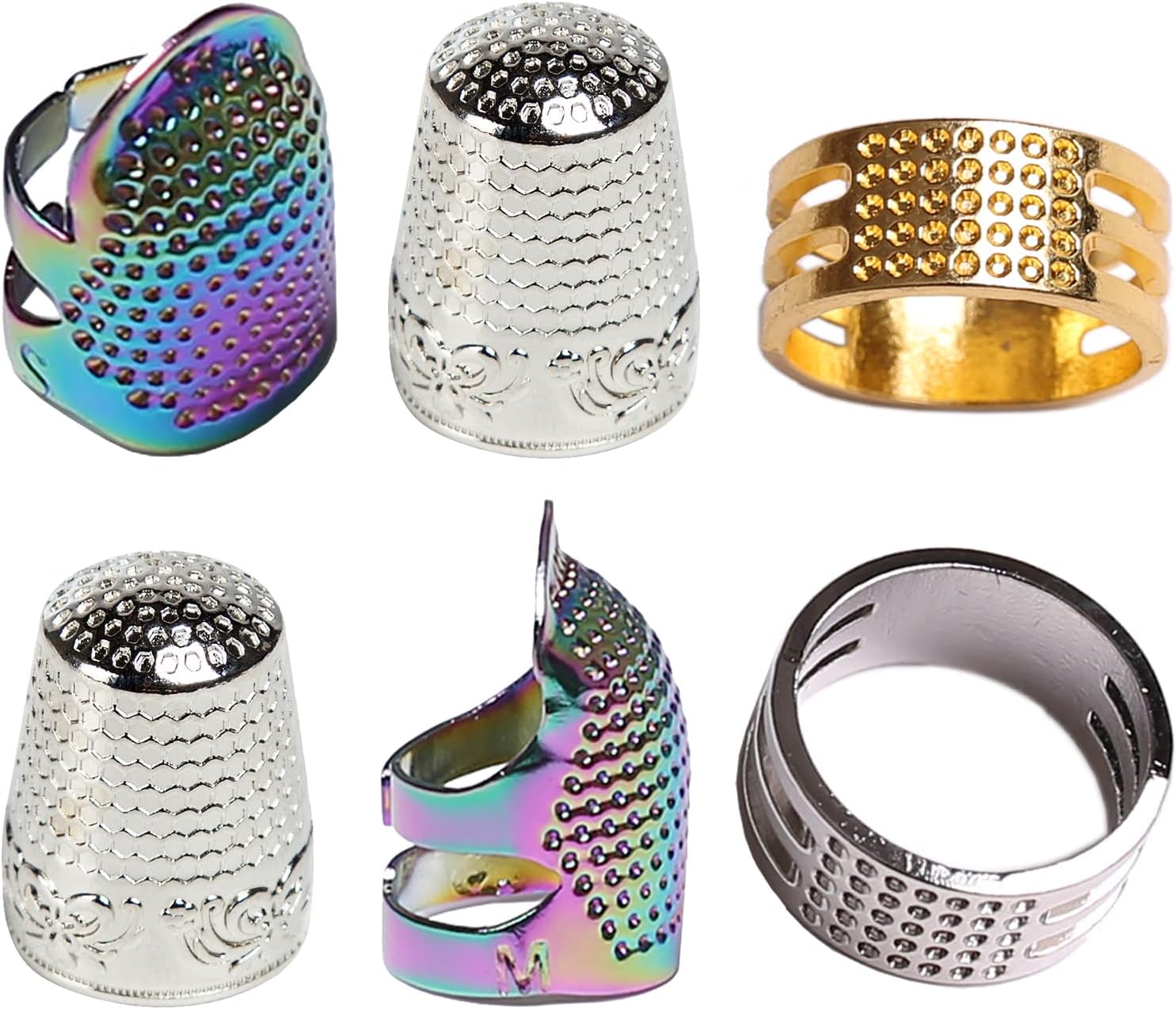 GYGYL 6Pcs Sewing Thimble, Sewing Thimble Finger Protector