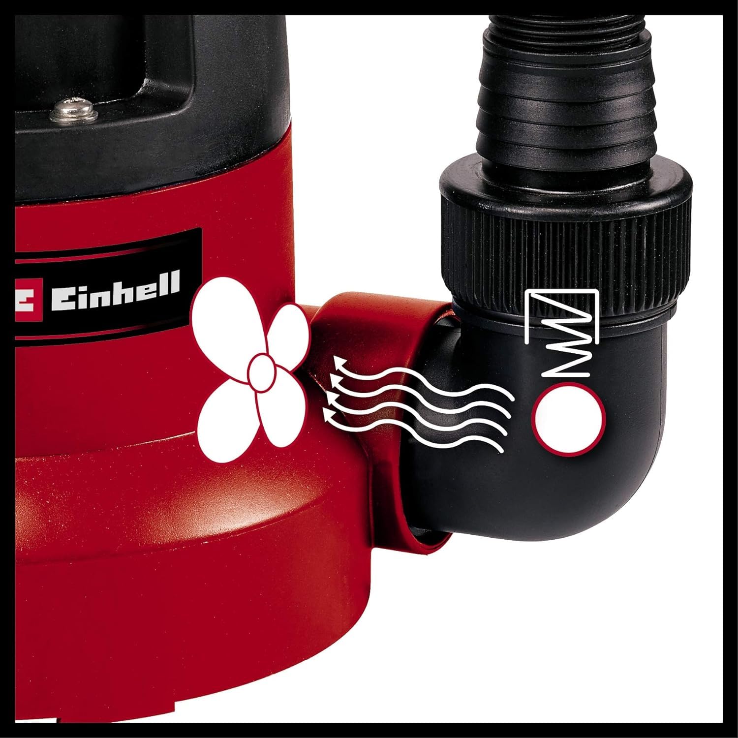 Einhell Pompe d'évacuation pour eaux claires GC-SP 3580 LL (350 W, Hauteur de refoulement 7,5 m, Câble d‘alimentation 10 m, Corps en PVC, Poignée de transport)