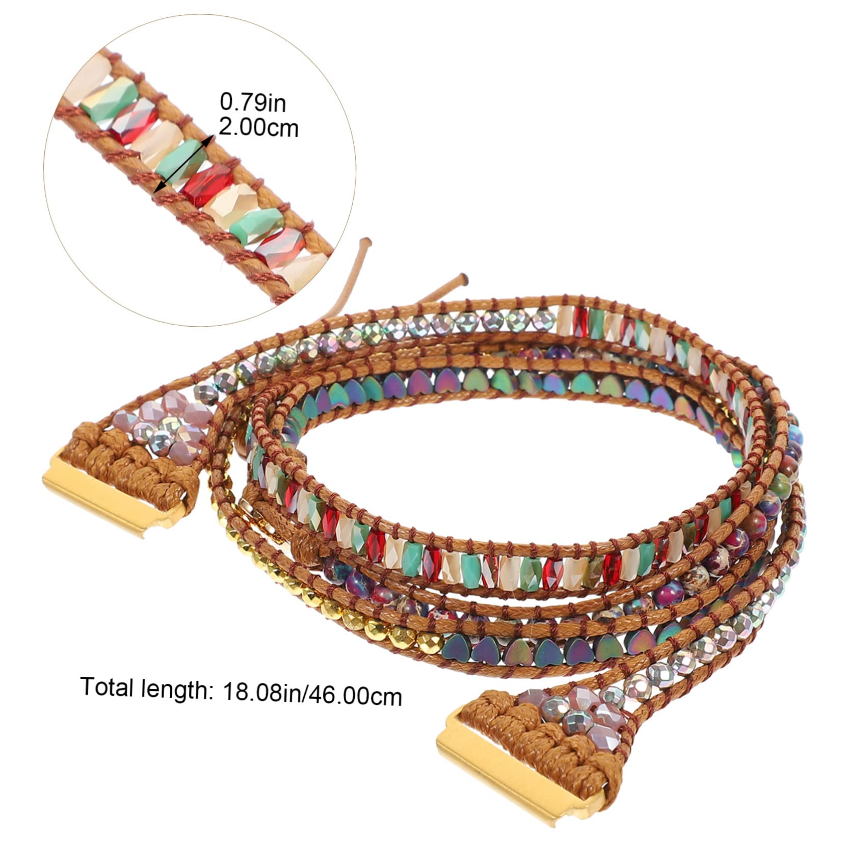 Uonlytech 2pièces Bracelet Montre Pierre Naturelle Pour Élégant Et Décoratif Facile à Installer Confort Optimal Pour Style Unique