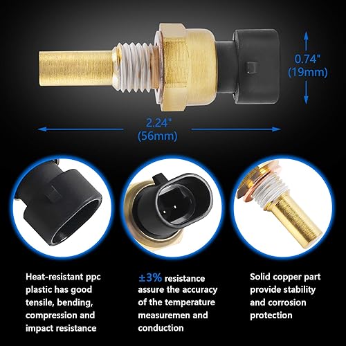 Miniatura 3 de OTUAYAUTO 15326388 Sensor de temperatura de agua de repuesto