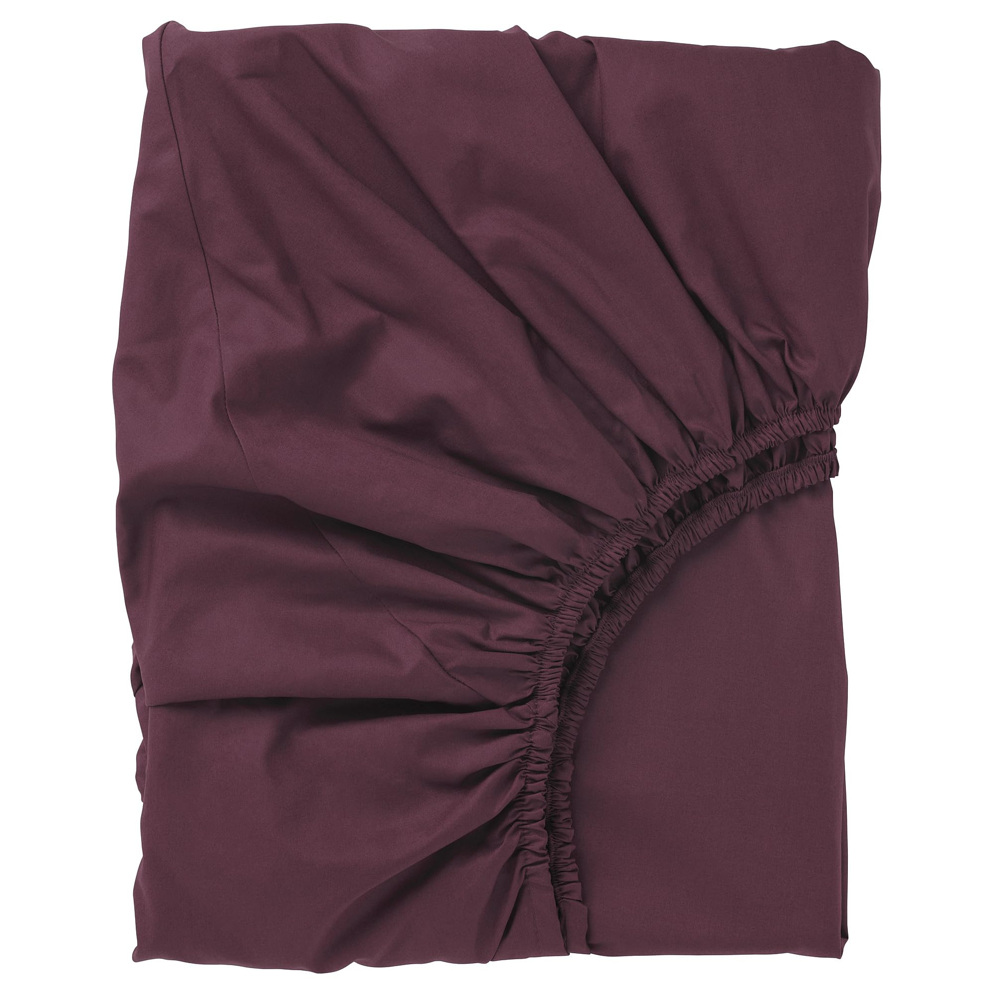 Drap-housse rouge foncé 160 x 200 cm ULLVIDE pour lit deux places