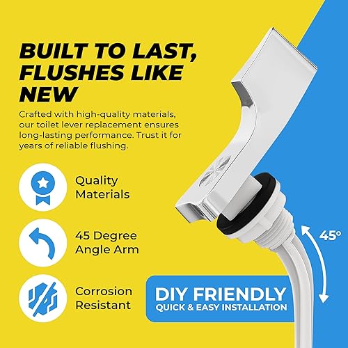 Miniatura 4 de Palanca de repuestos para palanca de tanque de inodoro estándar americano
