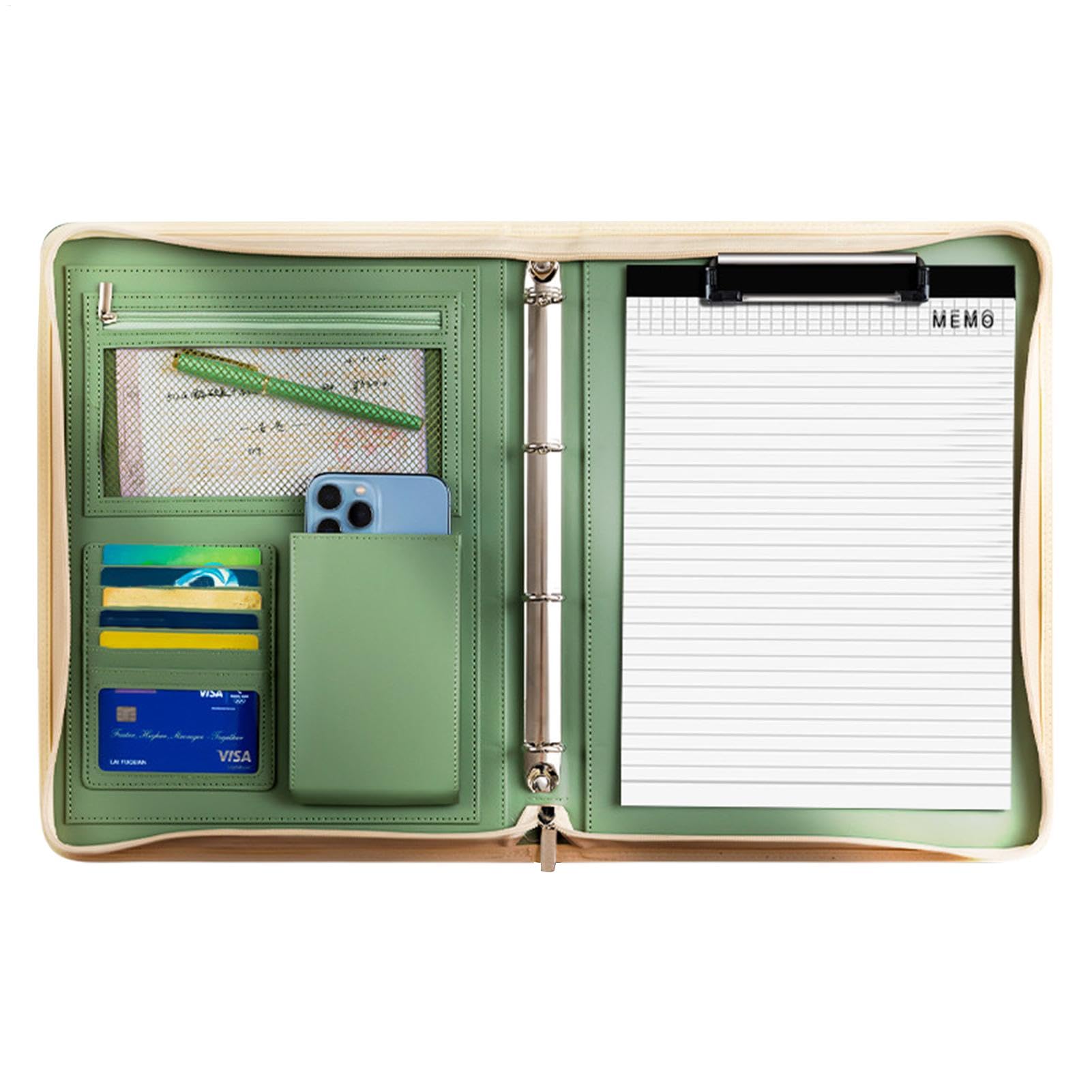 Executive Padfolio Leather porte-document de bureau pour dossiers et bloc-notes - 8