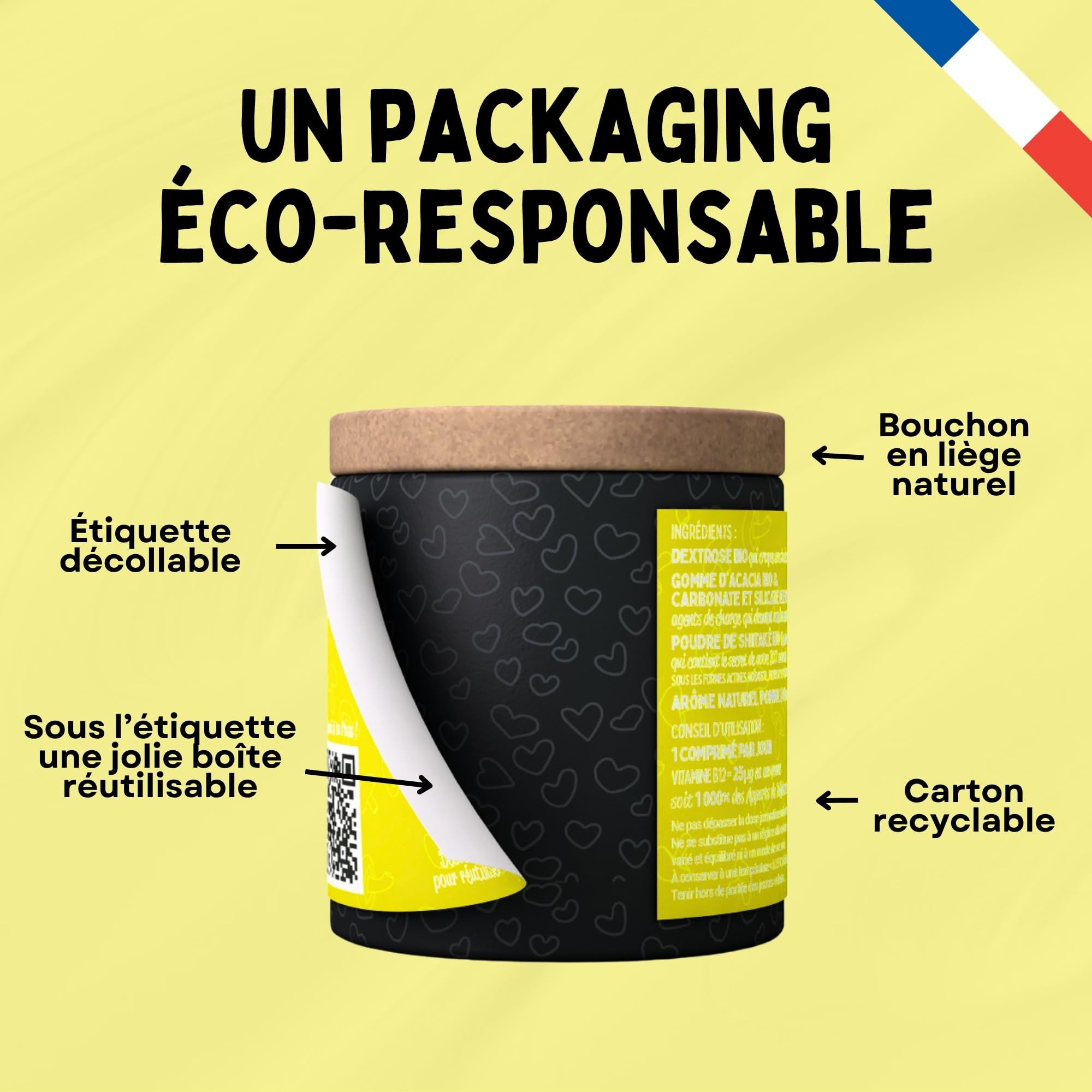 Oméga 3 Vegan & Bio - 250 mg DHA + 200 mg ALA - Microalgue & Huile de Lin Française - Cerveau & Vision - 1er DHA Certifié Bio - Fabrication Française - Cure 1 Mois (60 Gélules)
