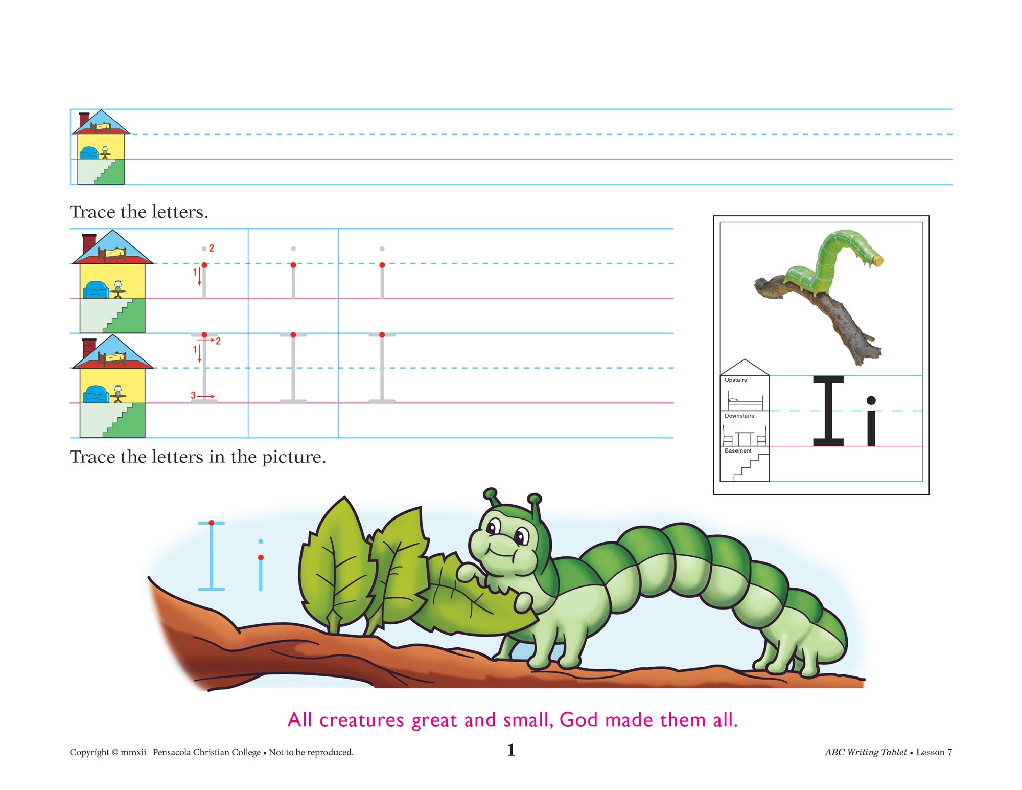 ABC Writing Tablet - Abeka K4 4 Year Old Kindergarten Manuscript Penmanship Student Work Book - Image 4