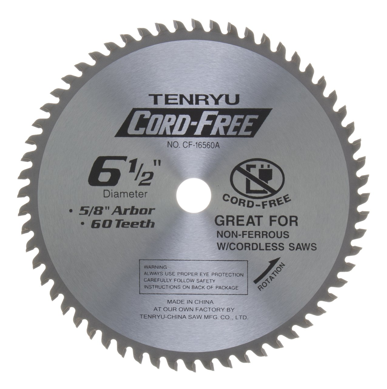 Tenryu CF-16560A 6-1/2" 60T Non-ferrous blade