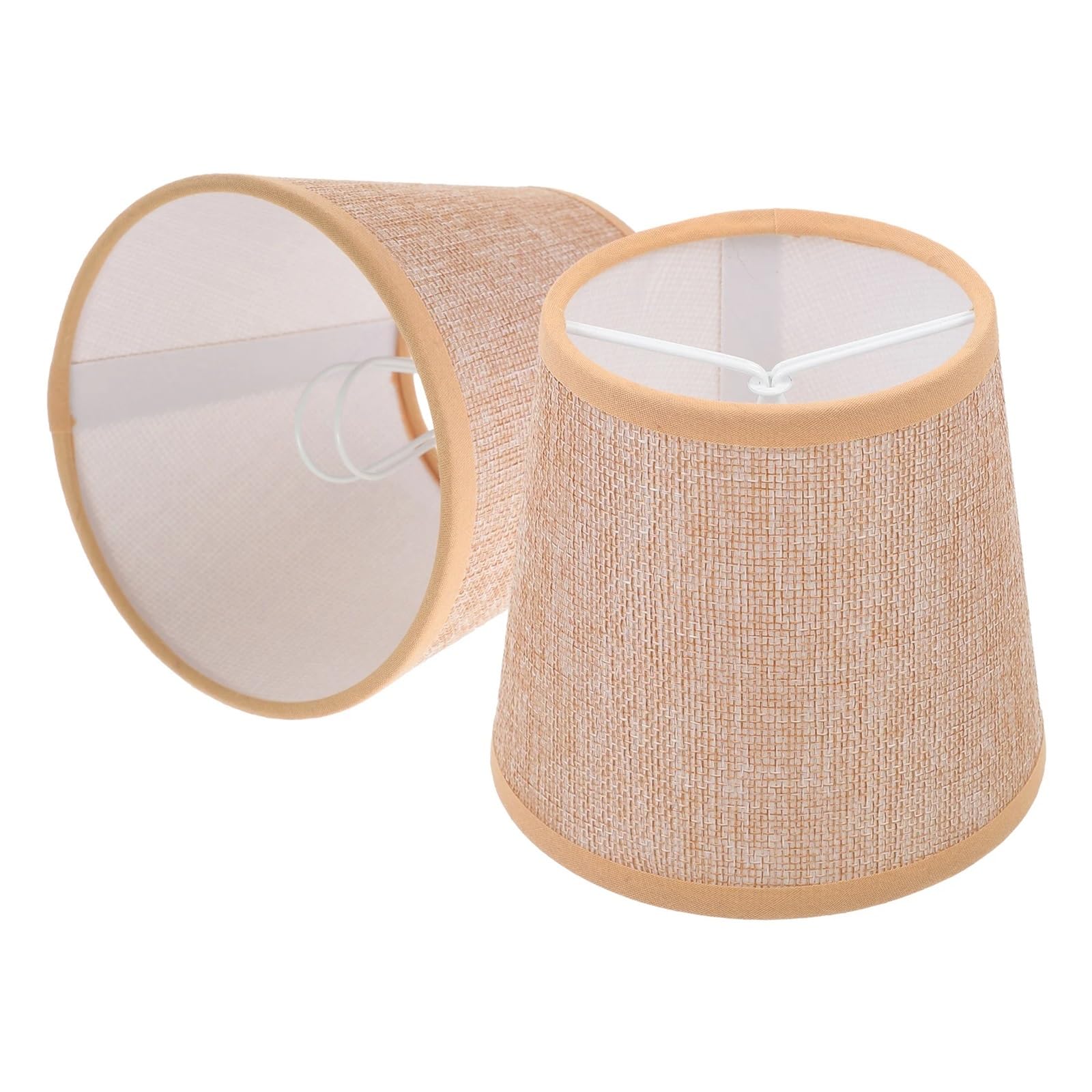 Mdsrfgn Color 01 Lamp Shade 2 Pcs Fabric Lampshade E14 Base Table Desk Bedside Lamps Shades Cloth Iron Material Soft Light Home Decor Lighting Accessories