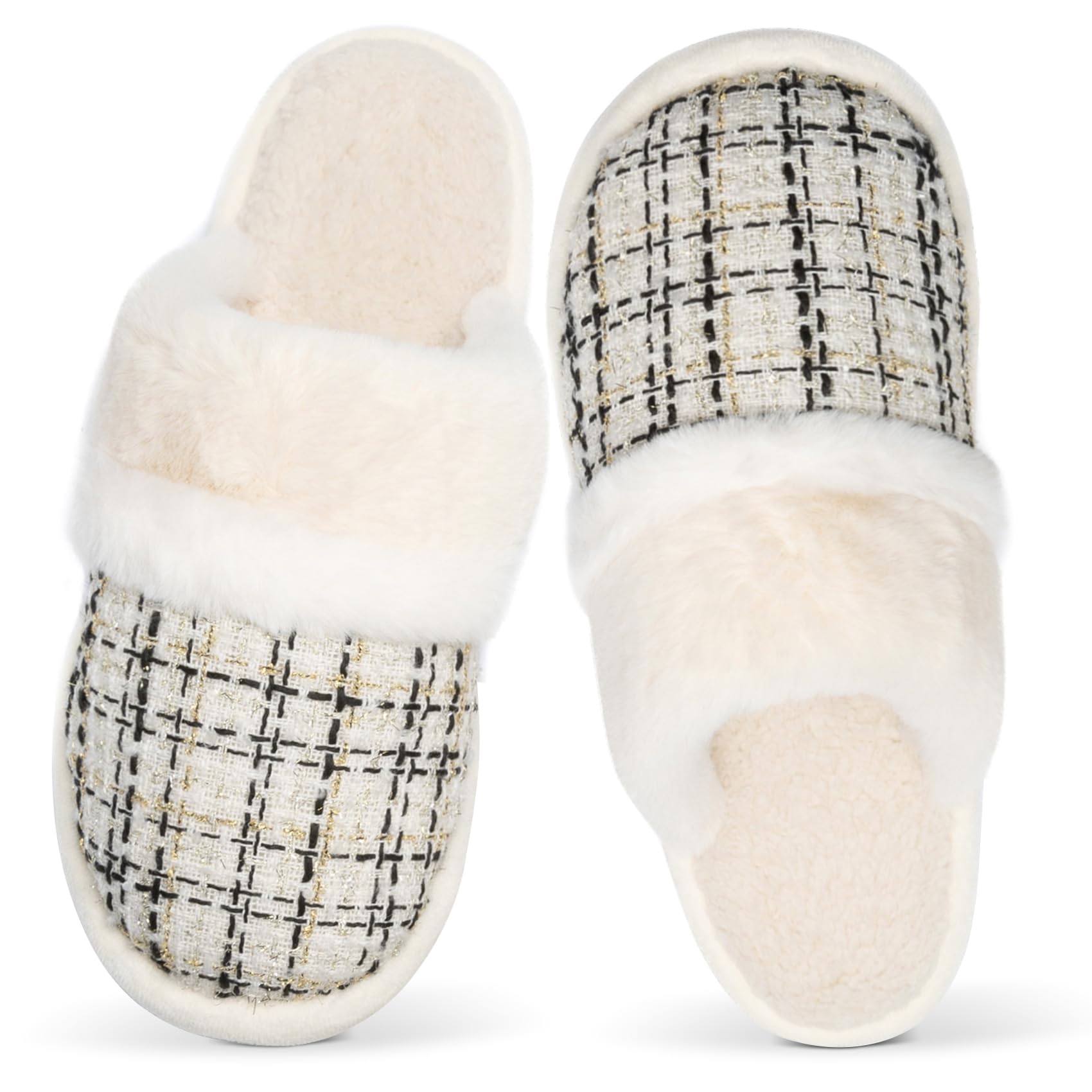 GOEWY Pantofole Donna Uomo Invernali Peluche Ciabatte Comode Casa Calde Scarpe da Casa Antiscivolo Memoria Schiuma Slippers Antiscivolo Suola Scarpe Interno Esterno