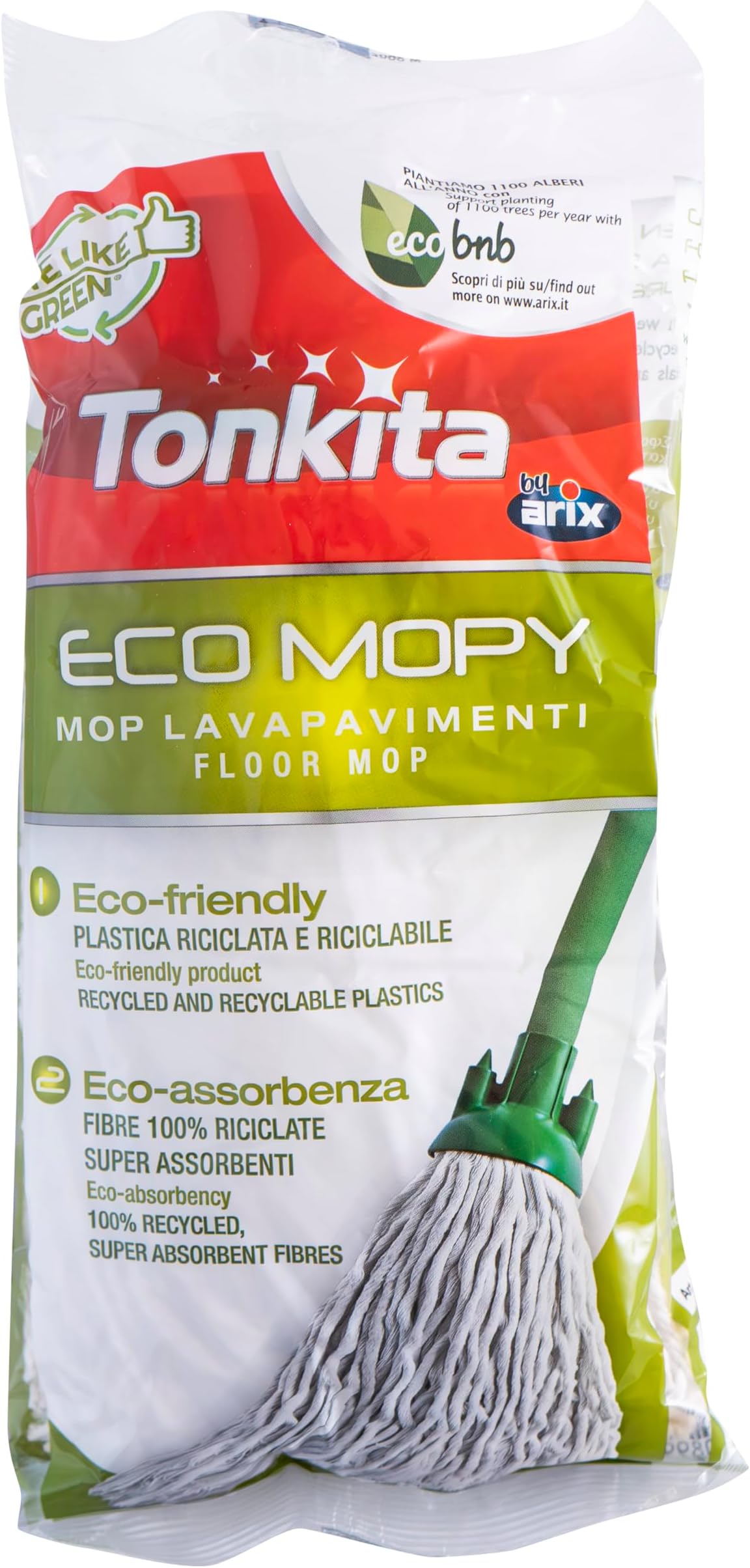 TK678 Eco Cotton Mop โ Recycled Materials, High Absorption, Durable and Sustainable Floor Cleaning