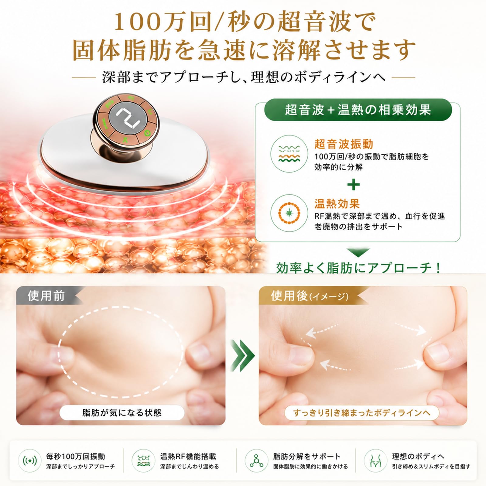 Amazon.co.jp: Vimaydo シェイプアップ 美顔器 美容器 ボディ専用 LED