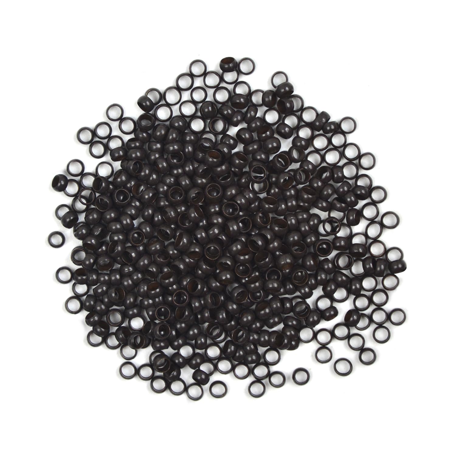 4.0mm Nano Beads Micro Links Copper Nano Rings Hair Beads for Hair Extensions (200Pcs Dark Brown), 4.0(200 Pcs)
