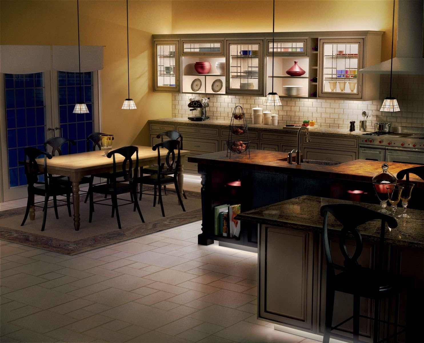 Inspired LED Under Counter Light Pro Series Triple Deluxe+ 12 Panels - 3 Power Supply kit - Pure White