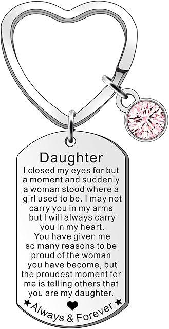 JETTOP Daughter Gifts from Mum Daughter Keyring Gifts for Daughter Birthday Christmas Graduation Presents