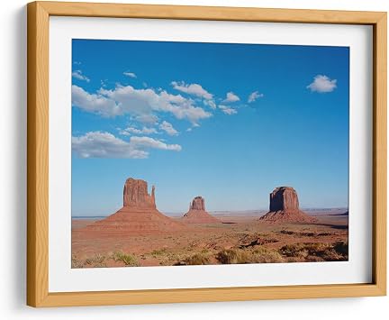 Canvas Lab | Monument Valley II by Bethany Young | 31 x 23 in | Fine Art Framed Print, Frame Color Natural, With Mat | Scenery, Movies, Travel, Nature, Western, Americana, Desert scenery