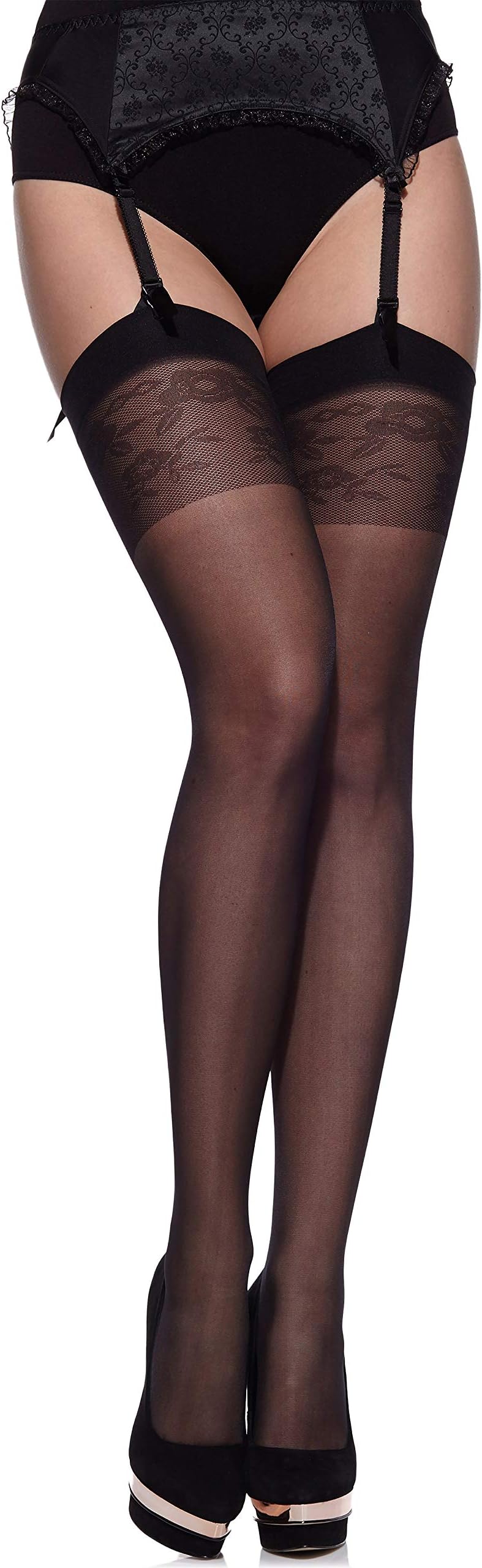 Merry Style Women's Suspender Stockings Plus Size MS 167 20 DEN