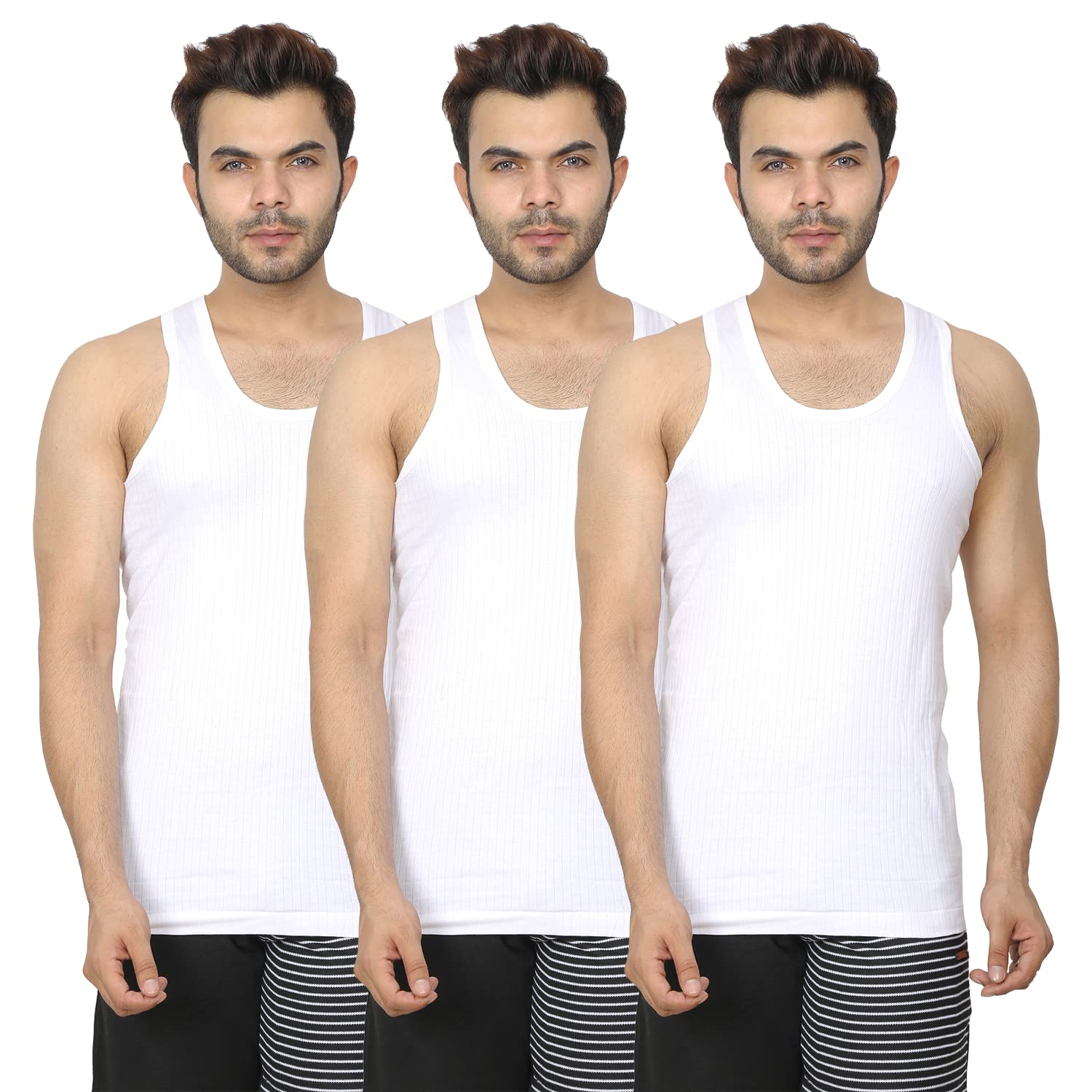 wentyf Raju Super Knit Vest (100% Cotton) - True Premium Vest (Pack of 3)-picture-25