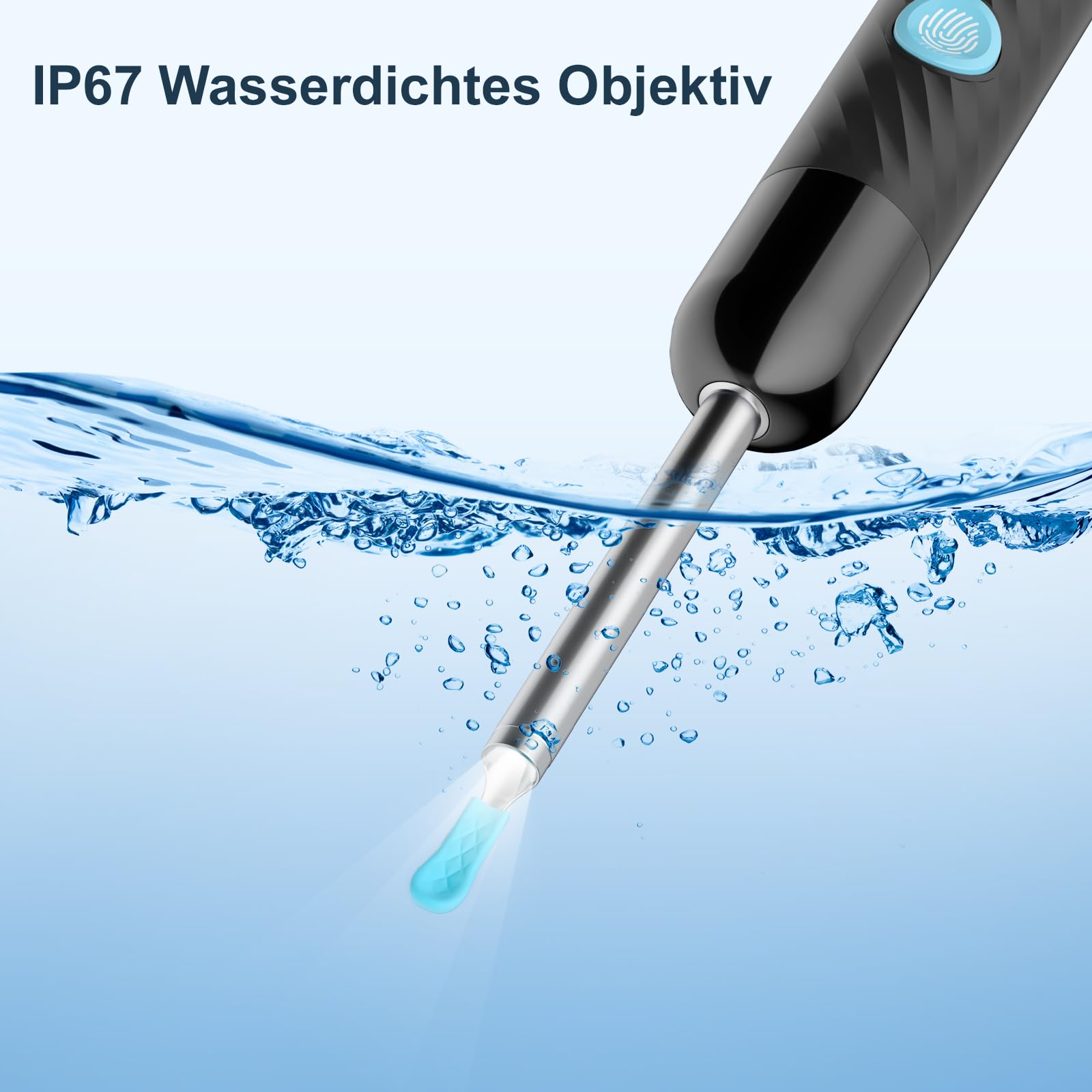 Ohrenschmalz Entferner Otoskop - 1080P HD Ohrenreiniger mit Kamera und 6 LED Lichtern - Ohrreinigungswerkzeug mit 7-teiligem Zubehörset und 11 Silikonaufsätzen - Ohrkamera für iOS & Android