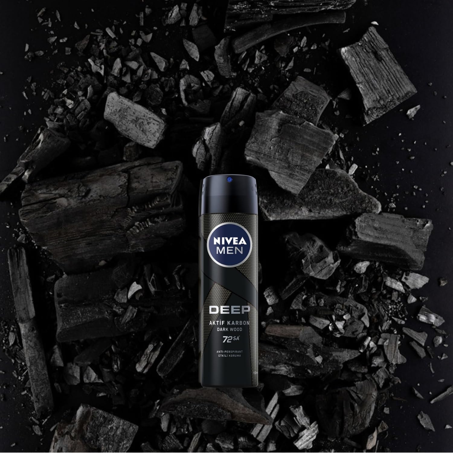 NIVEA Men Erkek Sprey Deodorant Deep Dimension 48 Saat Koruma, 150 ml, Erkeksi Koku + NIVEA Men Erkek Sprey Deodorant Fresh Active 150ml, Ter ve Ter Kokusuna Karşı 48 Saat Deodorant Koruması