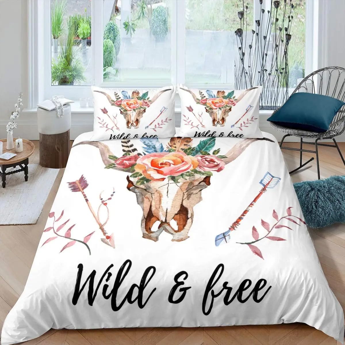QBIDCSX Bedding Sets Single Cow Bone Bedding Sets Single Koala Duvet Cover 200x200cm with Zipper Closure, Hypoallergenic Quilt Cover with 2 Pillowcase for Boys Kids Girls