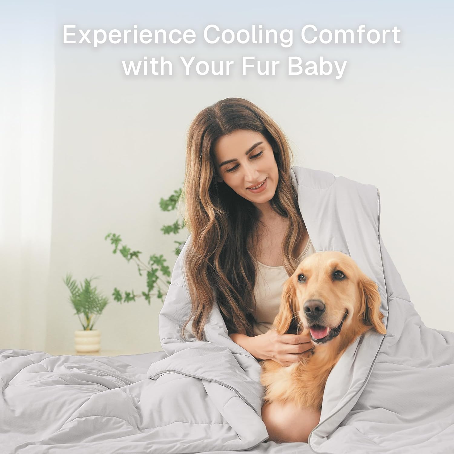 Cooling Comforter Twin/Twin XL, Blanket for Hot Sleepers, Upgraded All Season Bedding to Keep Cool for Night Sweats, Breathable Lightweight Cold Blanket, 68x90 Inches, Grey - Image 3