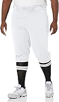CHAMPRO Triple Crown Men's Knicker Baseball Pants - Durable 14oz Stretch Polyester, Grip Waistband, Reinforced Knees