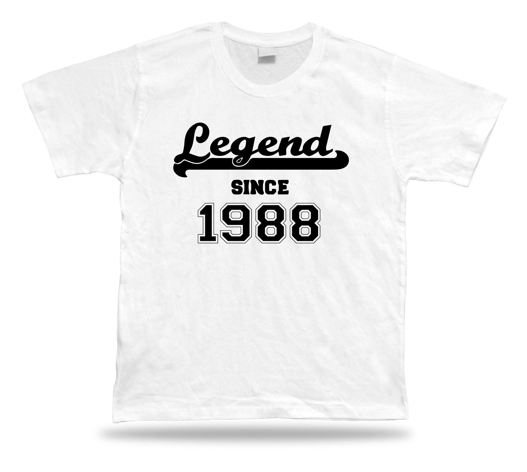 APSRA RETAILPrinted T Shirt tee Legend Since 1988 Happy Birthday Present Gift idea Unisex Casual T-Shirt Half Sleeve Round Neck Printed Men's t Shirt