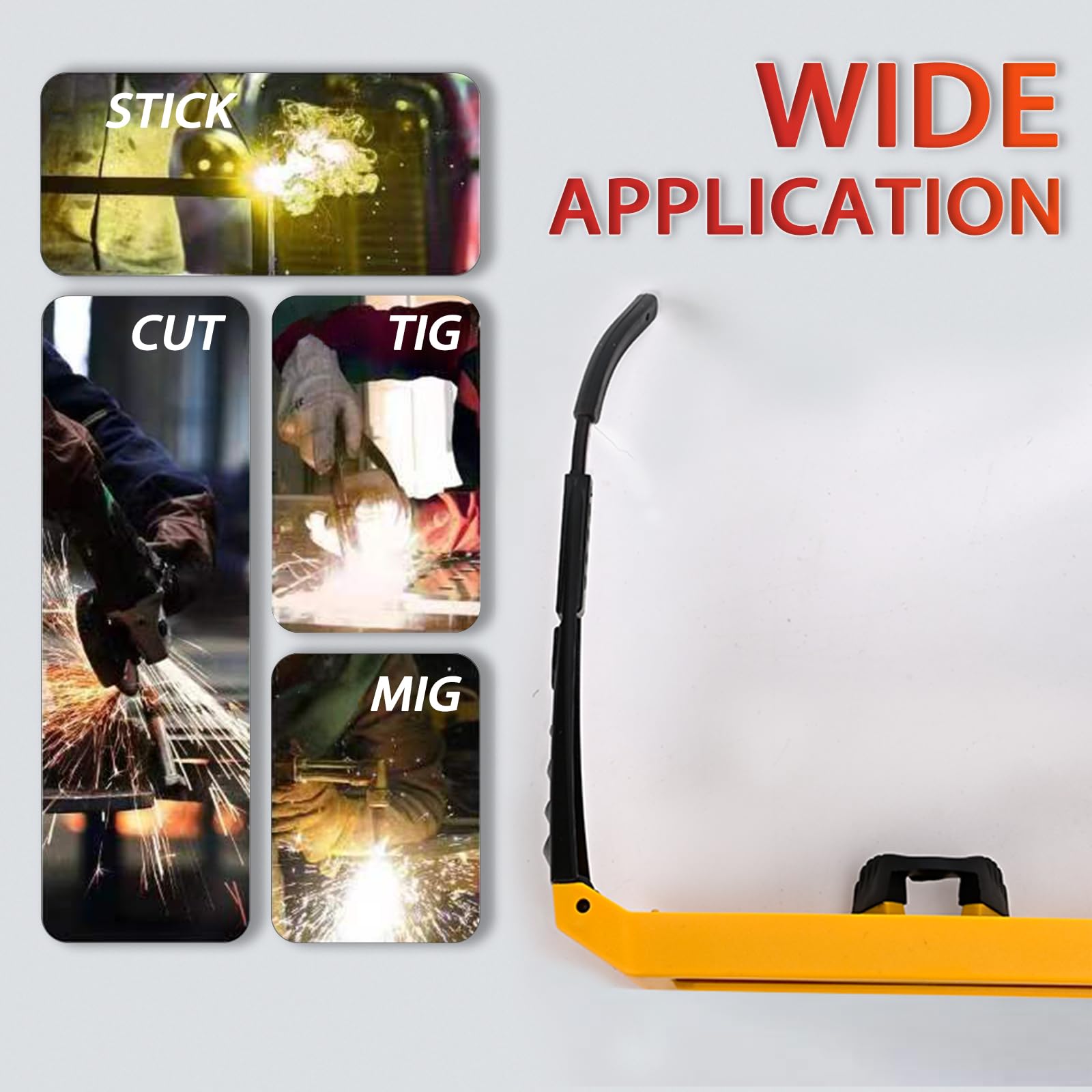 Gafas de soldadura con tecnología de oscurecimiento automático, sensores duales, diseño ligero, múltiples opciones de uso
