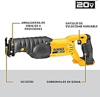 Vista 2 de DEWALT DCS380B 20V Max Sierra reciprocante, Li-Ion, herramienta sola