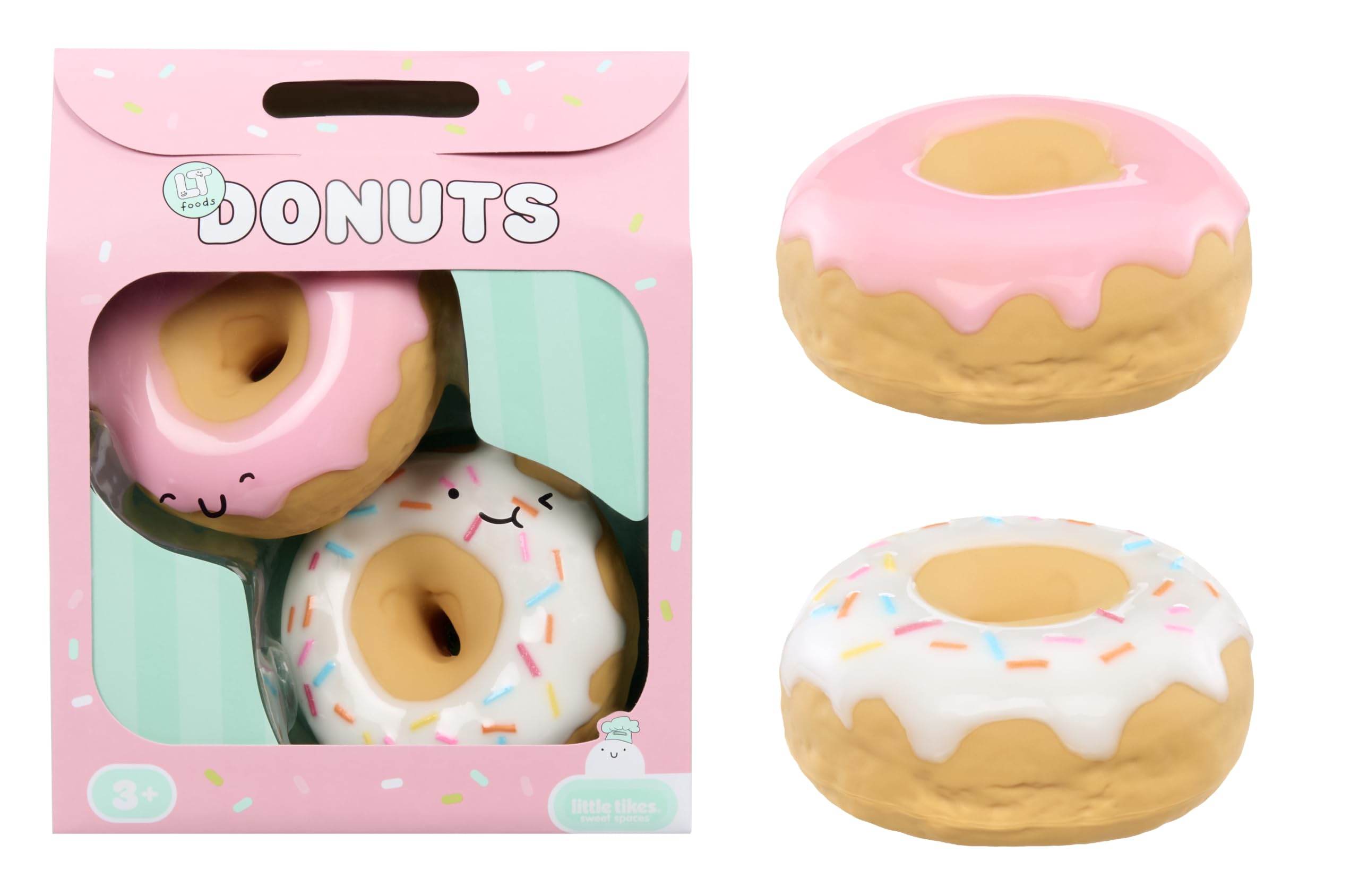 Little Tikes Sweet Spaces Playful Plates Donuts - Toy Donut Accessories for Pretend Kitchen Setups, For Children Ages 3+ Years