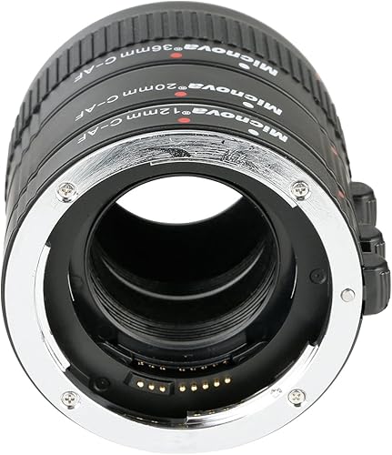 Miniatura 6 de Extensión de tubo de lente macro para Canon DSLR, Micnova KK-C68 Pro Juego de tubos de extensión macro de enfoque automático para cámaras de