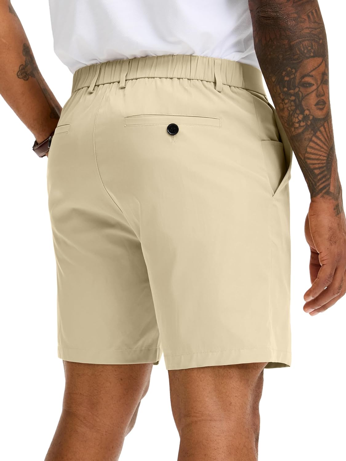JEMLDL Men's Golf Dress Shorts 7" Lightweight Work Shorts for Men Casual Stretch Quick Dry with 6 Pockets - Image 2