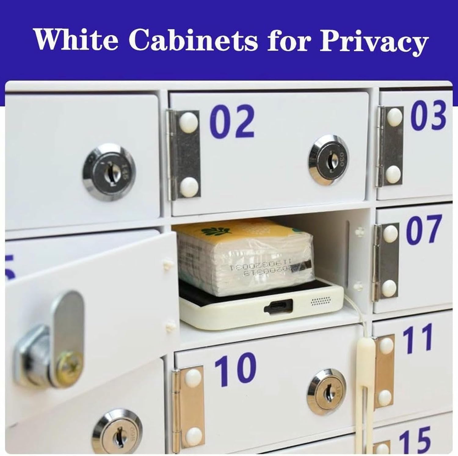 Cell Phone Lockers with Key Perfect for Office Classroom Gym - Storage Solution for Secure nization and Easy Access