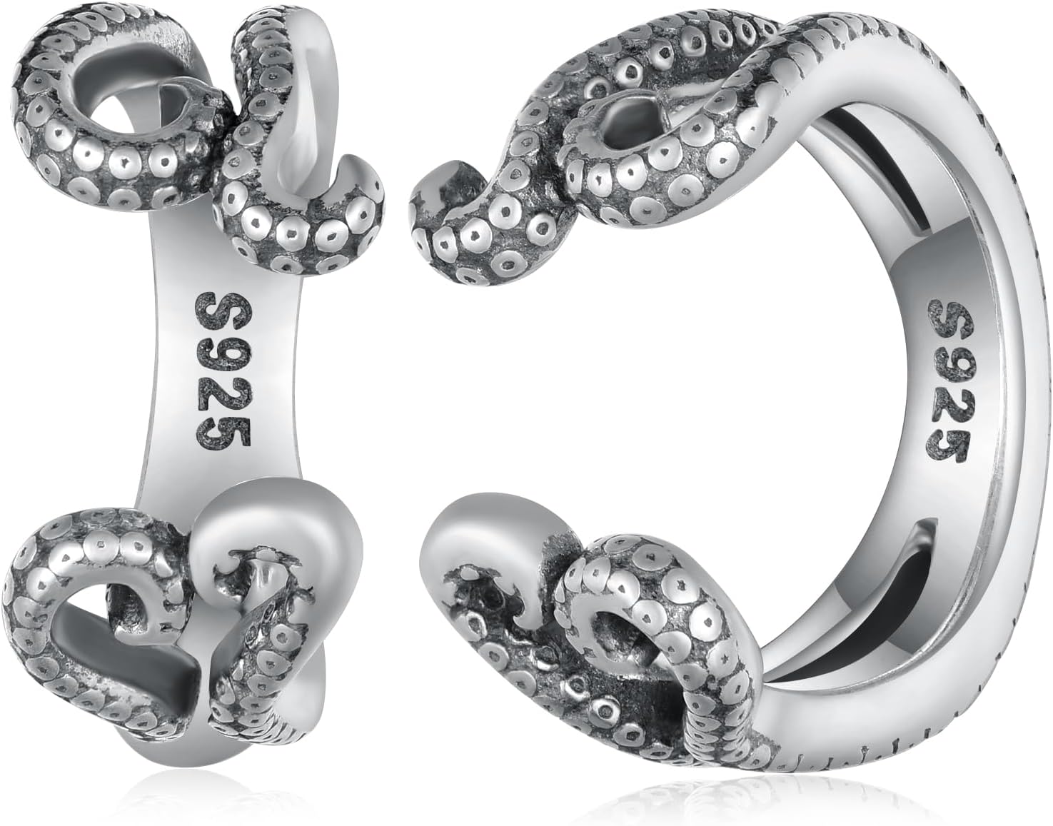Octopus Ear Cuff 925 Sterling Silver Octopus Earrings Vintage Sea Animal Octopus Jewelry for Women