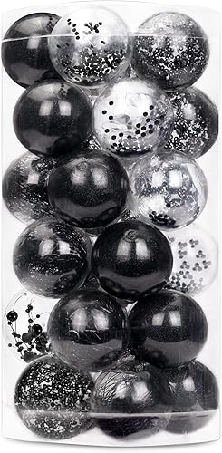 Miniatura 9 de 30 adornos de bolas de Navidad transparentes inastillables, esferas de Navidad decorativas, esferas delicadas, decoraciones de 1.97 pulgadas1.969