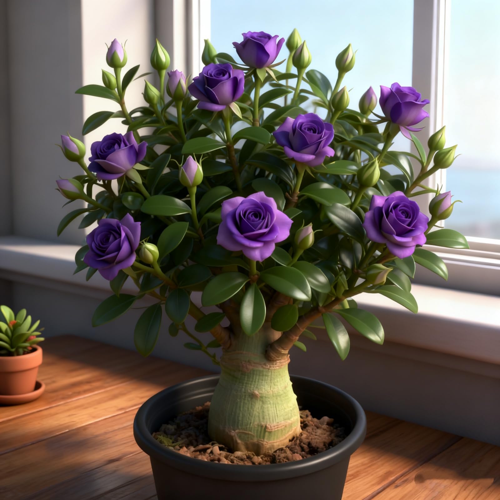 Adenium Plant/Desert Rose for Planting UK-Bedding/Gorgeous/Ornamental/Potted/Plants/Rhizome/Resistant-B-5 Bulbs