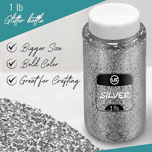 Miniatura 34 de Purpurina navideña para manualidades, 1 libra cada una (4 libras en total) con purpurina fina para manualidades, paquete de 4 confeti de Navidad