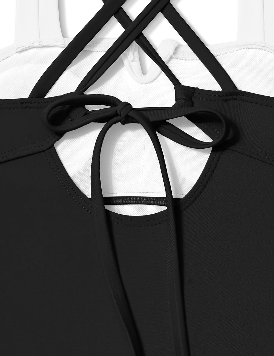 Shallmu Girls One Piece Swimsuits Color Block Dual Crossback Straps with Cover Up Skirt Girl's Swimwear 9-16Y - Image 6