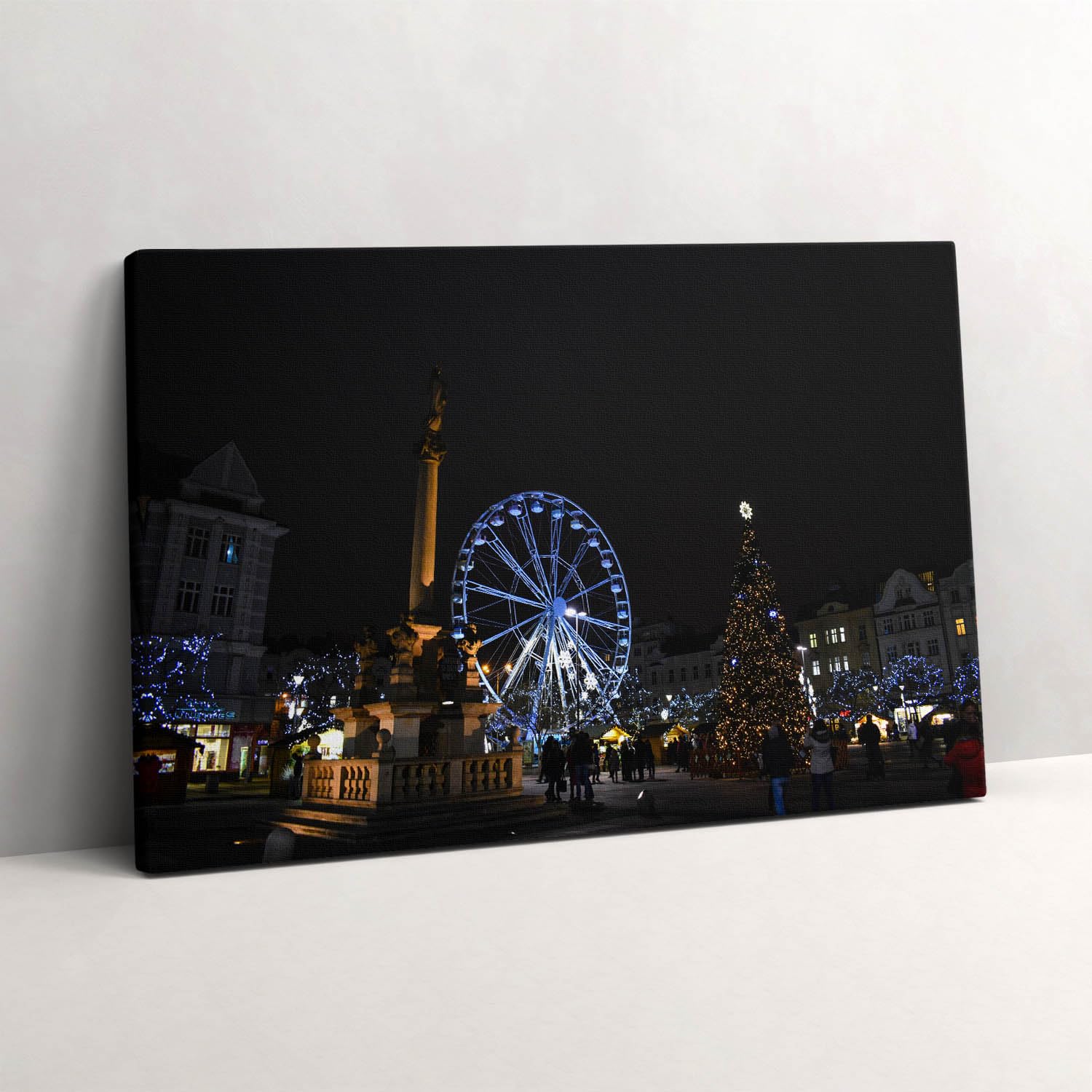 Image sur Toile Marché de Noël Souvenir d'Hiver Nostalgique