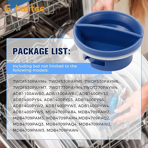 Miniatura 5 de W10524920 Tapa de enjuague para lavavajillas Whirlpool y KitchenAid repuesto # WPW10524920 WPW10304408