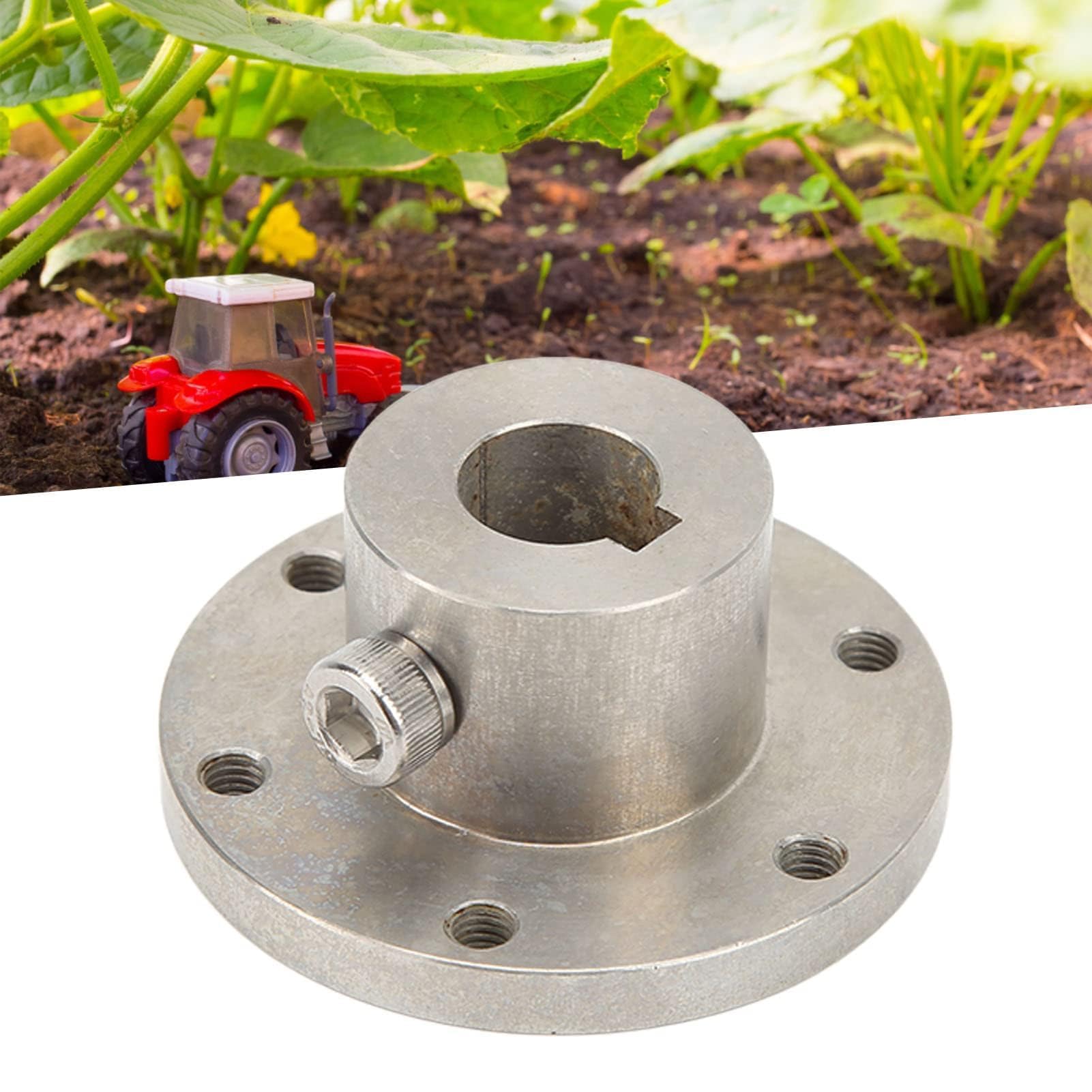 Buje de llave de acero inoxidable, conector de acoplamiento de brida 18014 de 14 mm, piezas de repuesto de acoplamiento de eje RC con ranura de cadena para accesorio RC