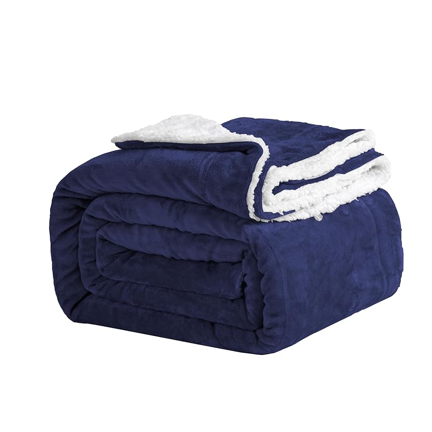 Good Nite Coperta Plaid 230x270 cm da letto in Flanella Sherpa Blanket,leggera,tinta unita,per divano