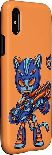 Miniatura 9 de iPhone 13 Pro Max Soldier Alien Cat Robot Outer Space Bright Colorful Cartoon Case