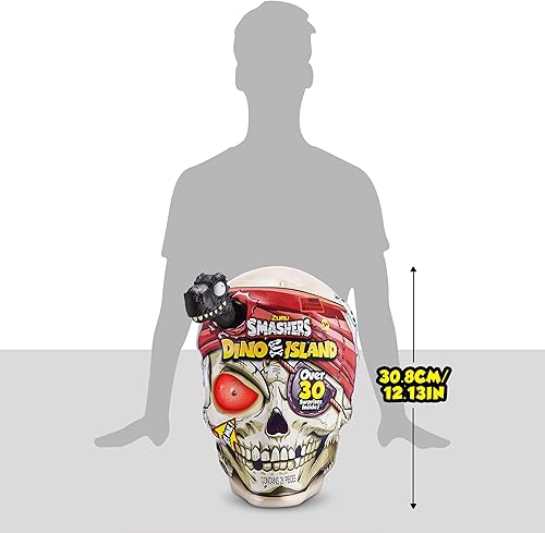 Miniatura 3 de Smashers Dino Island - Calavera gigante de ZURU – Incluye más de 30 sorpresas, juguetes para niños llenos de mini juguetes de dinosaurio, slime