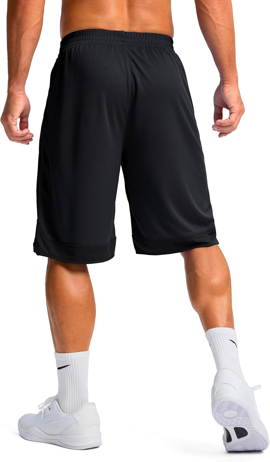 Pudolla Men's Basketball Shorts with Zipper Pockets 11" Long Gym Athletic Shorts for Men Lightweight Quick Dry - Image 2
