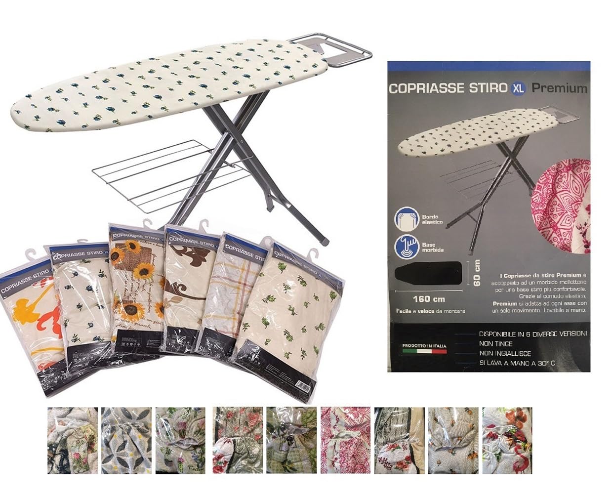 Funda para tabla de planchar, tamaño XXL universal para tablas grandes, calidad premium, apta para planchas de vapor, fabricada en Italia, varios colores disponibles
