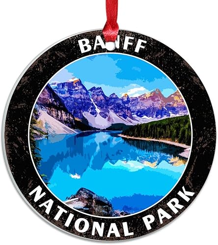 Miniatura 7 de Guangpat Banff National Park - Adorno de Navidad personalizado 2023 Parque Nacional, decoración de árbol de Navidad, decoración de acrílico para