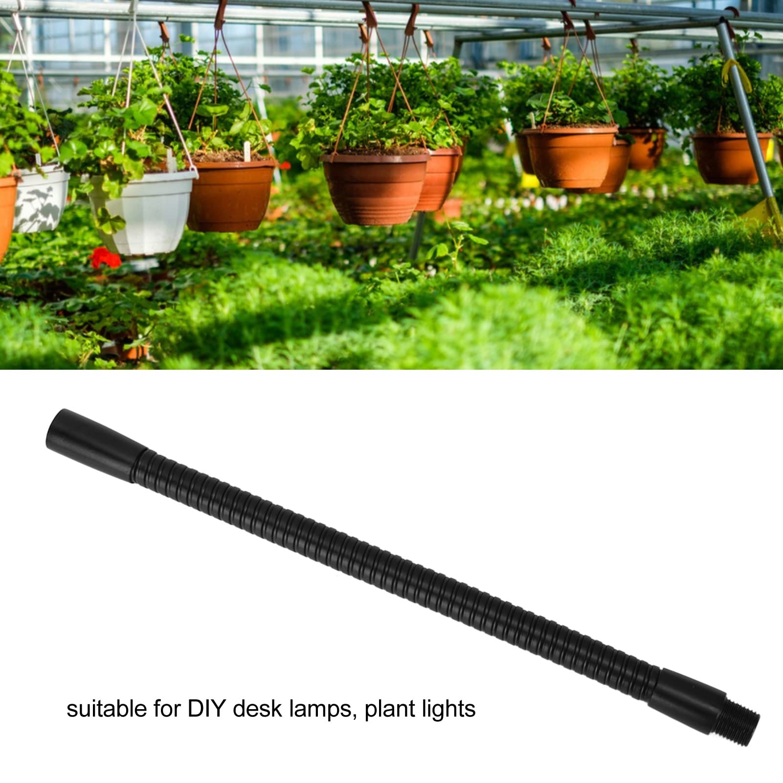 Shanrya Tubo Flessibile per Lampada, 4 Pezzi Tubo Flessibile per Lampada a Collo di Cigno Calibro 10 Mm Universale Regolare per Montaggio Illuminazione (20 cm)